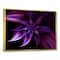 Designart - Fractal Flower Purple - Floral Art Framed Canvas Print
